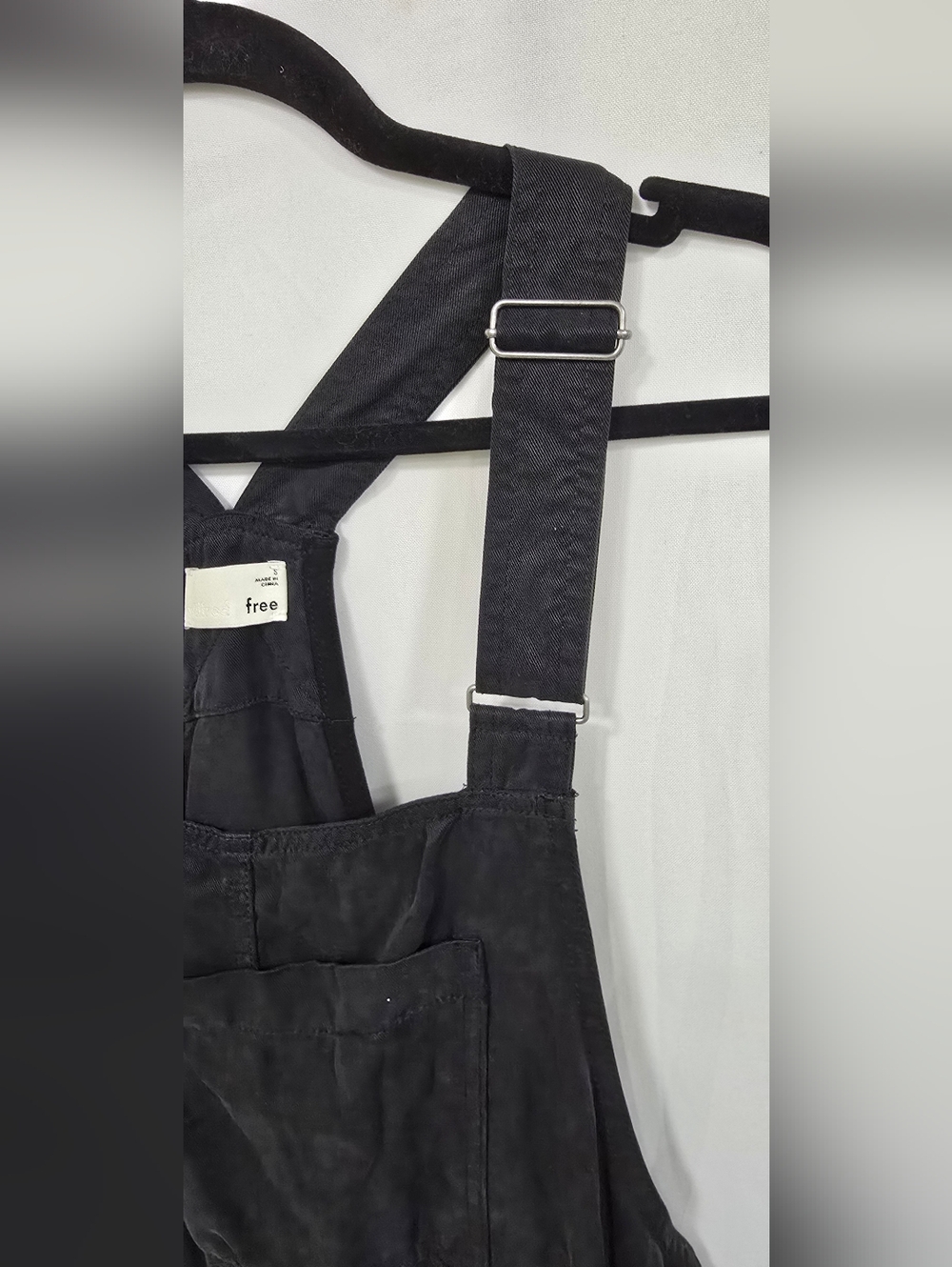 Aritzia Wilfred Free women S Beatriz romper overalls shorts black minimalist - Picture 5 of 10